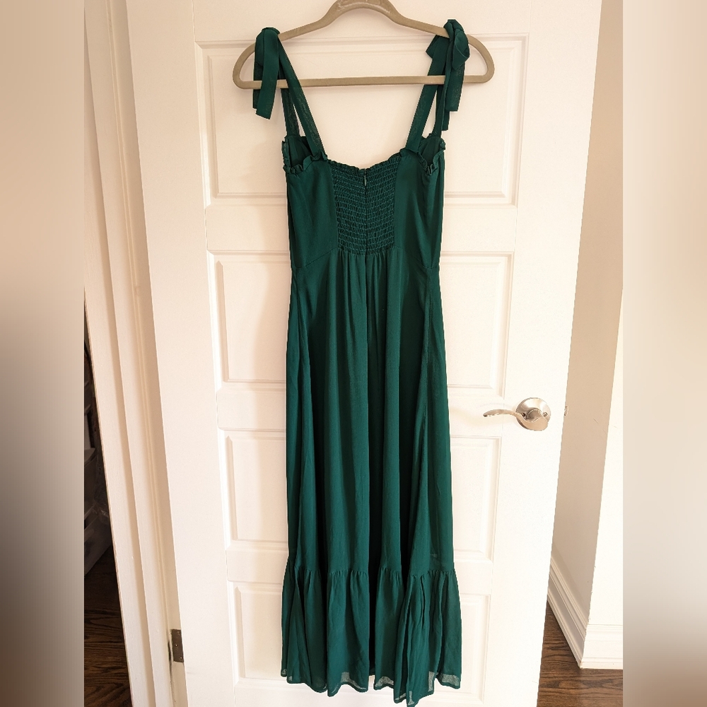Reformation Nikita Emerald Green Dress Size 0 - Picture 10 of 12